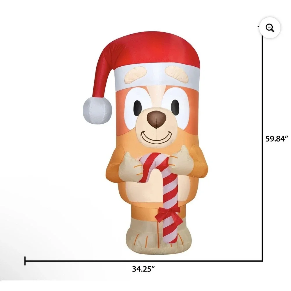 Gemmy Bingo Christmas Inflatable 5 FT Lighted Holiday Decor Outdoor/Indoor Bluey